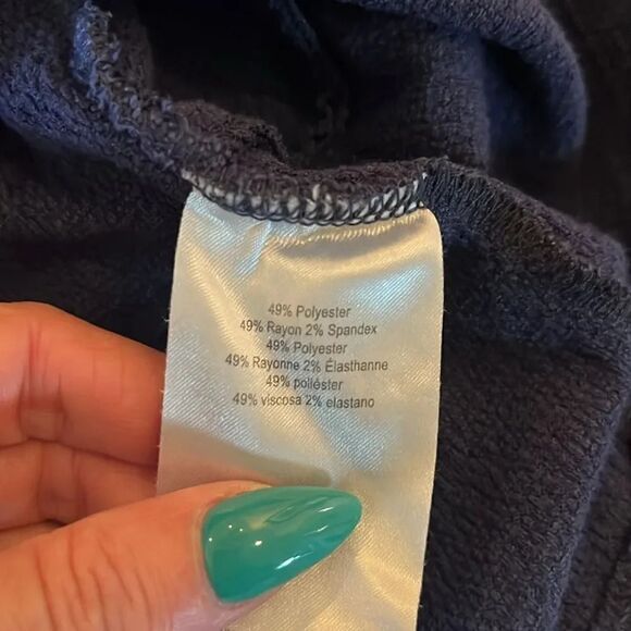 A Pea in the Pod Navy Blue RUFFLE HEM SIDE TIE MATERNITY DRESS, L! - Picture 8 of 10